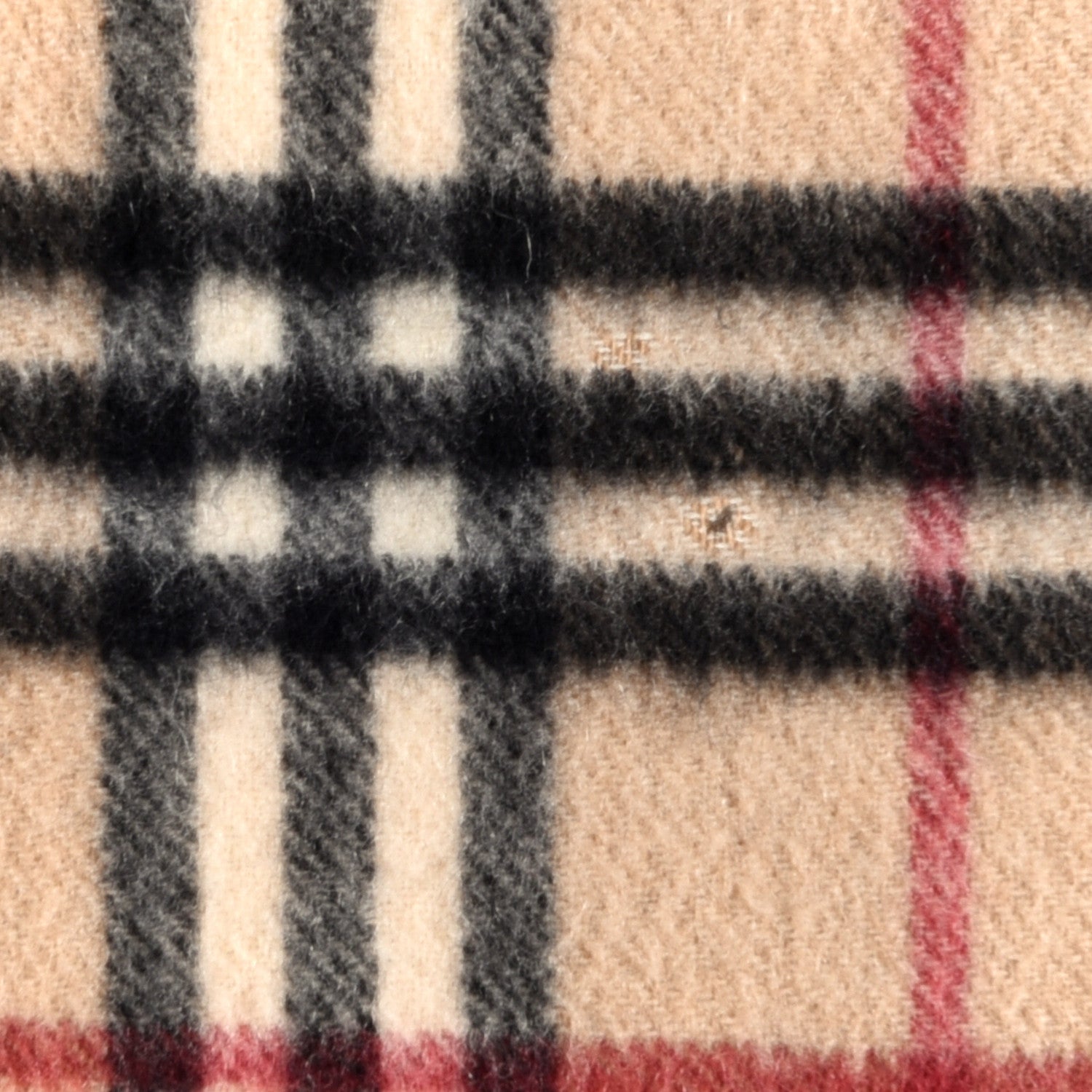 Burberry Cashmere Vintage Check Fringe Scarf Camel 4 of 4