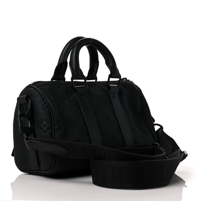 Louis Vuitton Monogram Taurillon Keepall Bandouliere 25 Black 2 of 6