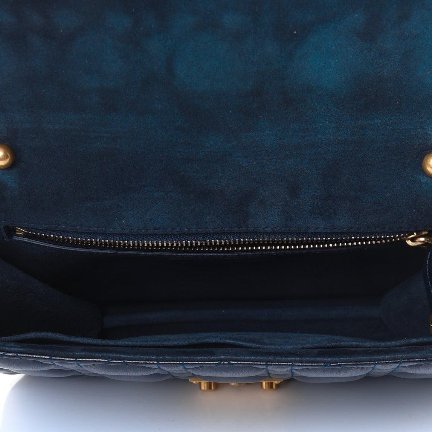 Lambskin Cannage Small Dioraddict Flap Bag Navy