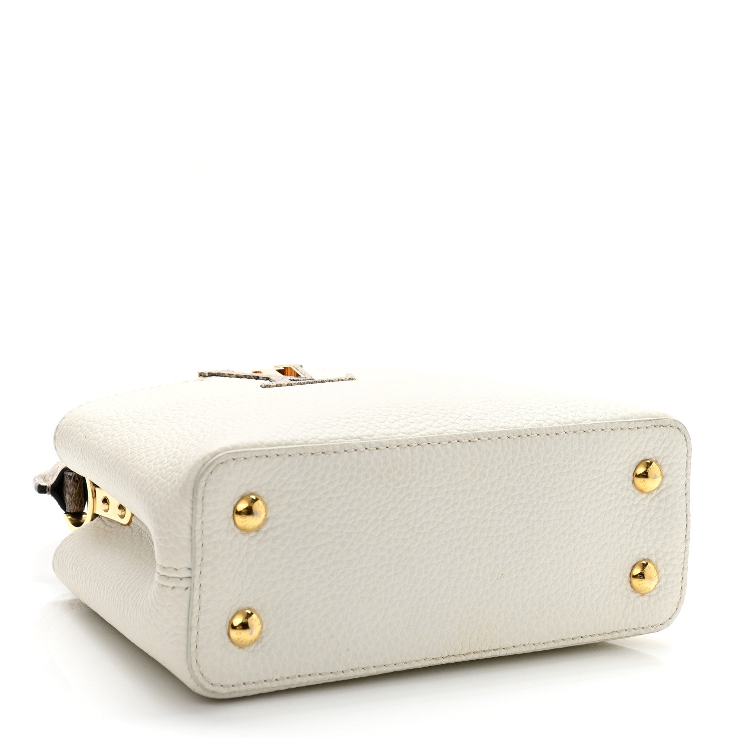Louis Vuitton Taurillon Ayers Capucines Mini White Snow White 4 of 10