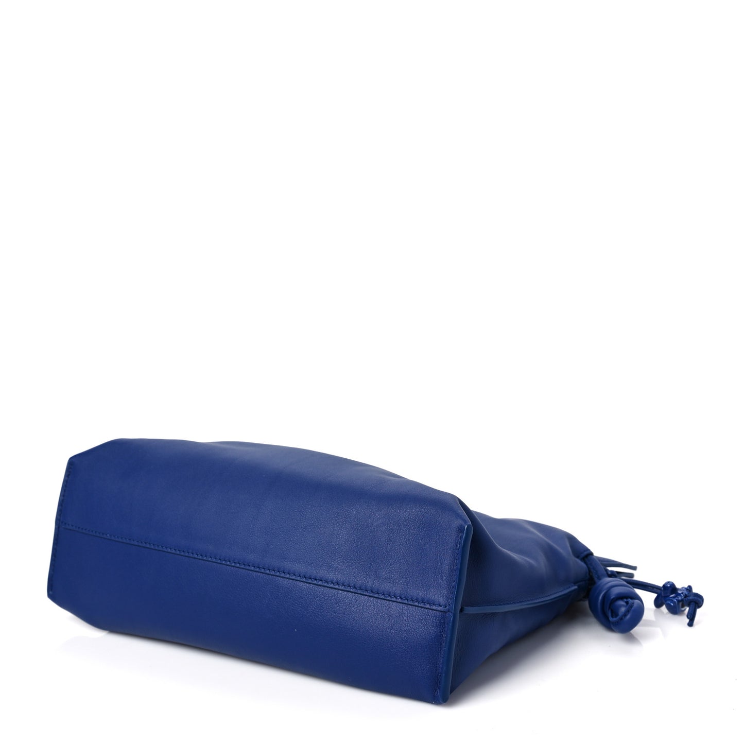 Satin Calfskin Monochrome Flamenco Knot Clutch Deep Purple Glaze