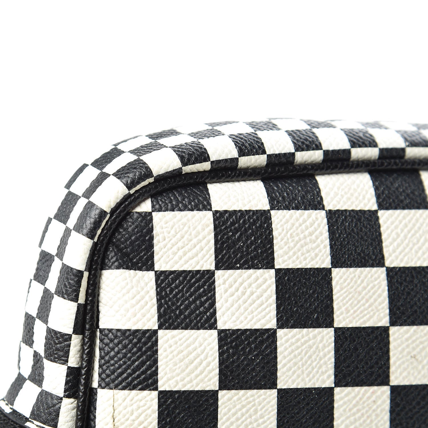 Givenchy Grained Calfskin Checkered Print Messenger Black White 8 of 16