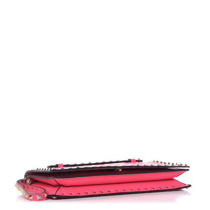 Valentino Garavani Nappa Rockstud Wristlet Clutch Fuxia Fluo 4 of 10