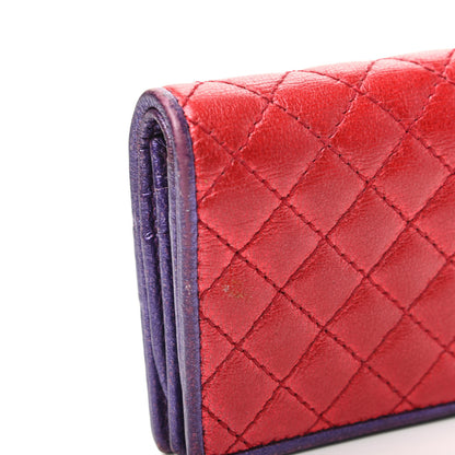 Gucci Laminated Nappa Trapuntata Zumi Card Case Rosso Fuxia Bizantin 9 of 9