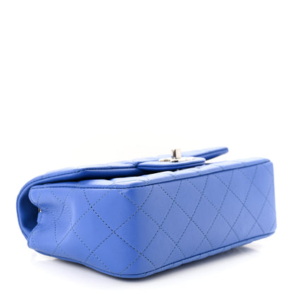 Chanel Lambskin Quilted Mini Rectangular Flap Blue 4 of 12