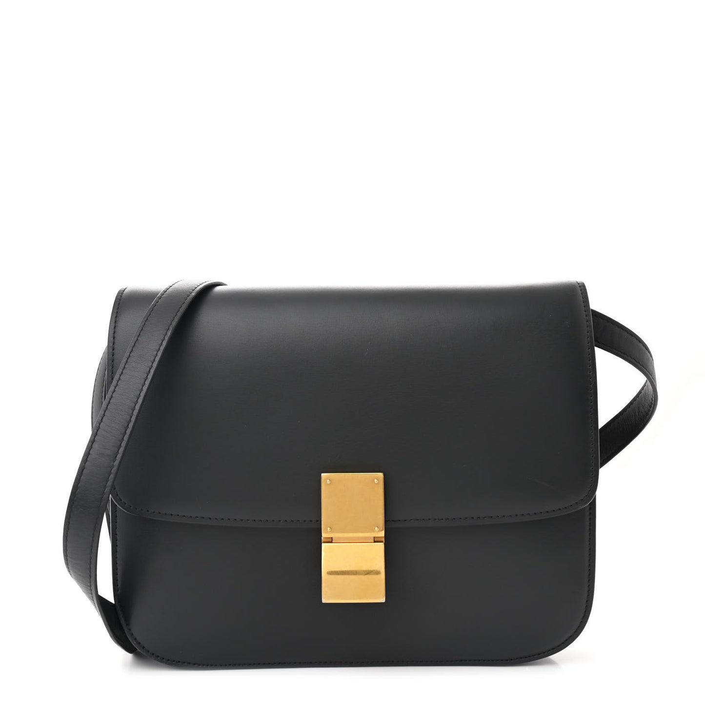 Box Calfskin Medium Classic Box Flap Bag Anthracite