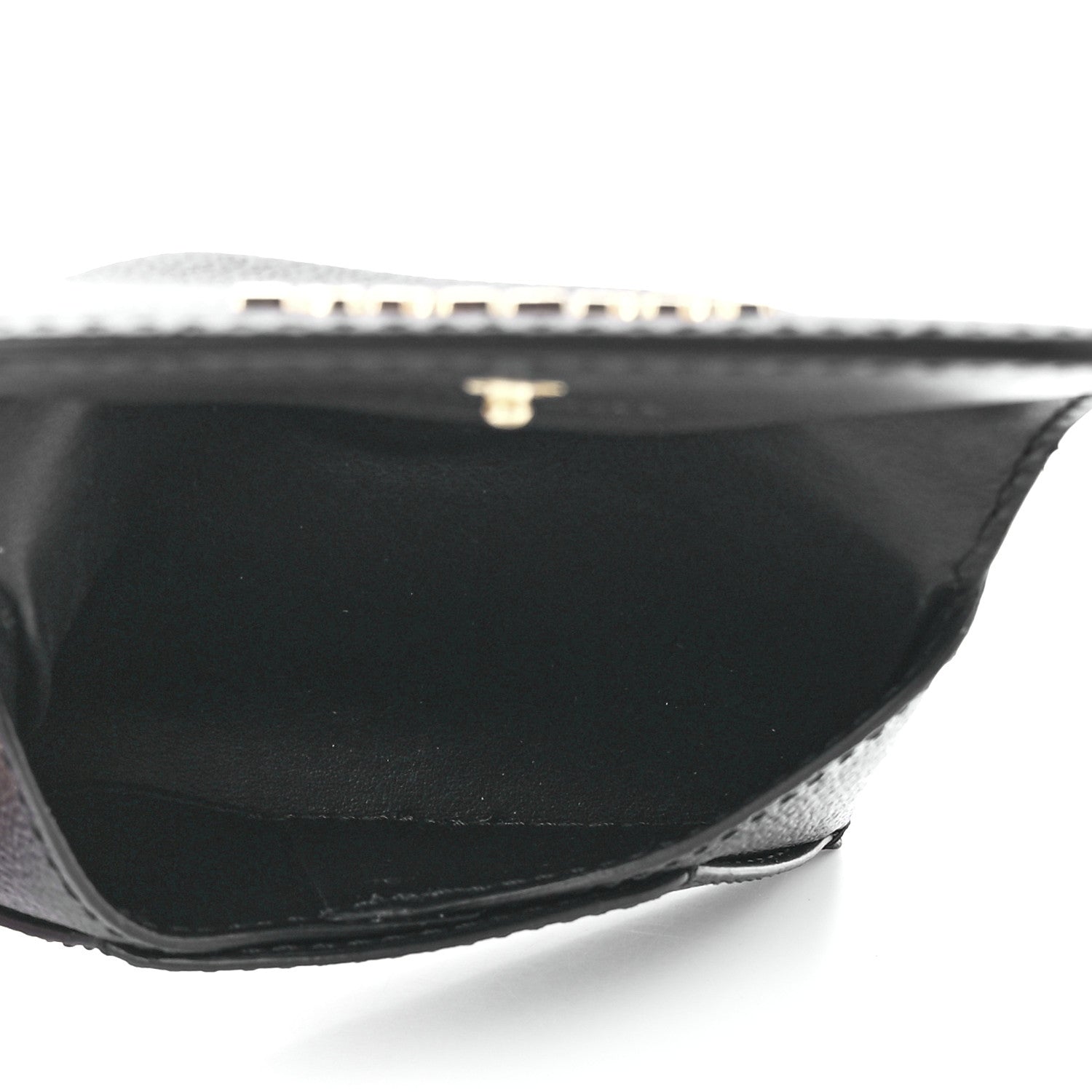 Burberry Soft Grain Calfskin Haymarket Check Mayfield Card Case Black 7 of 12