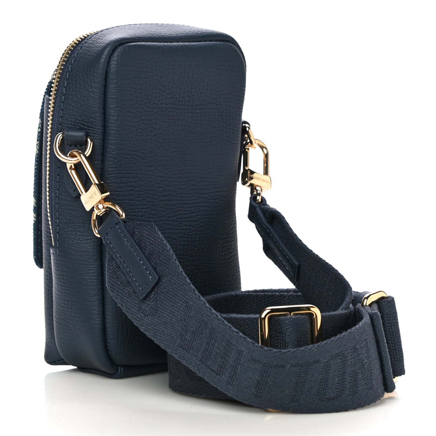 X NIGO Denim Monogram Flat Double Phone Pouch