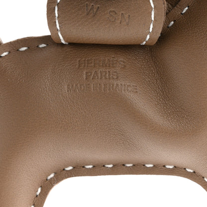 Hermes Milo Lambskin Grigri Rodeo Horse Bag Charm PM Etoupe 6 of 10