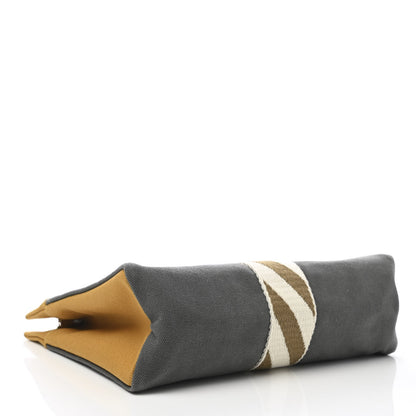 Hermes Toile Trousse De Voyage Jimetou PM Ocre Acier 4 of 7