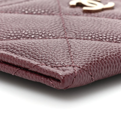 Chanel Caviar Quilted Card Holder Burgundy 10 of 11