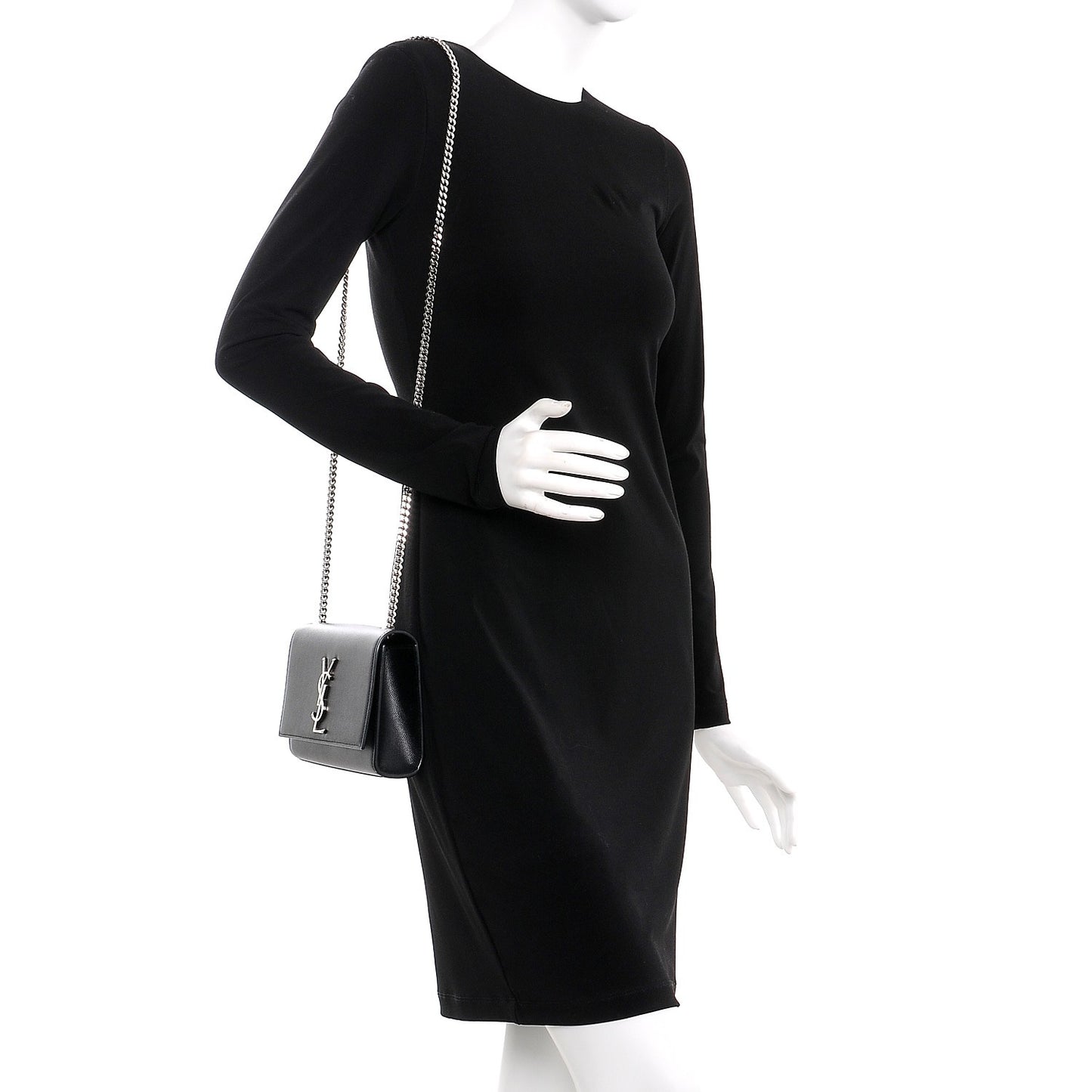 Grain De Poudre Small Monogram Kate Satchel Black