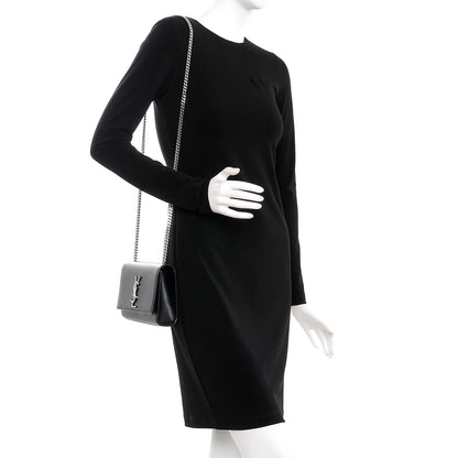 Saint Laurent Grain De Poudre Small Monogram Kate Satchel Black 2 of 7