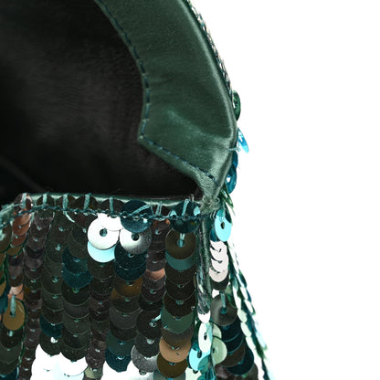 Tom Ford Sequin Mini Label Shoulder Bag Aqua Black 9 of 10