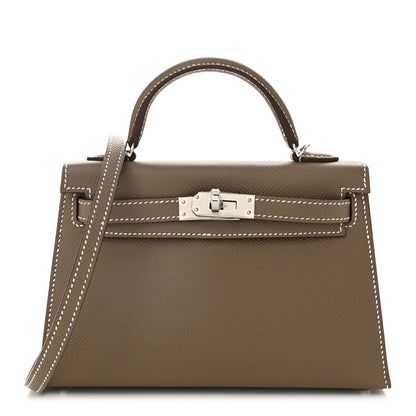 Hermes Epsom Mini Kelly Sellier 20 Etoupe 1 of 11
