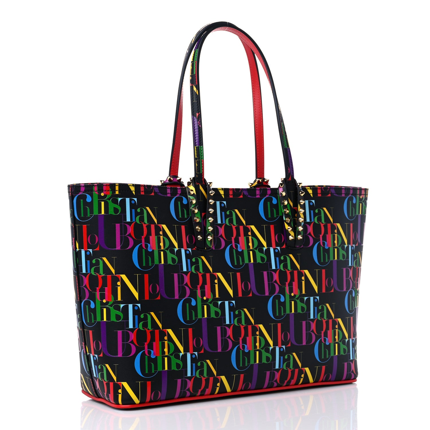 Christian Louboutin Calfskin Cabata Tote Black Multicolor 3 of 11