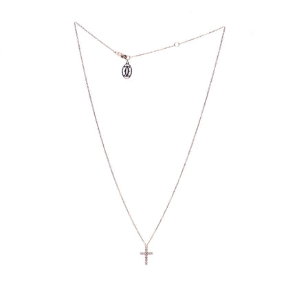 Cartier 18K Pink Gold Diamond Symbols Cross Pendant Necklace 3 of 6