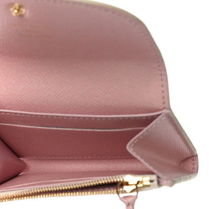 Louis Vuitton Damier Azur Rosalie Coin Purse Rose Ballerine 5 of 9