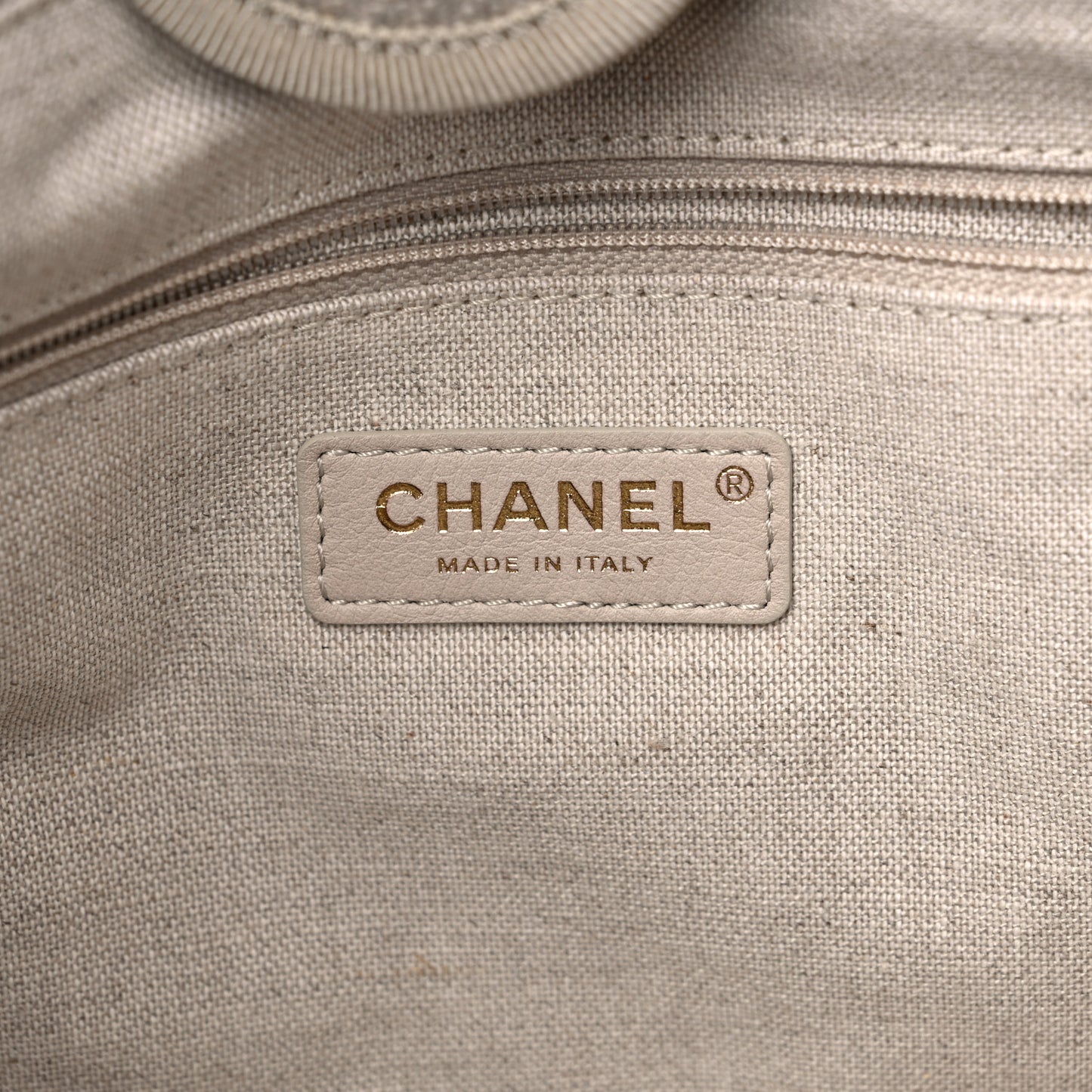 Mixed Fibers Small Deauville Tote Beige Black