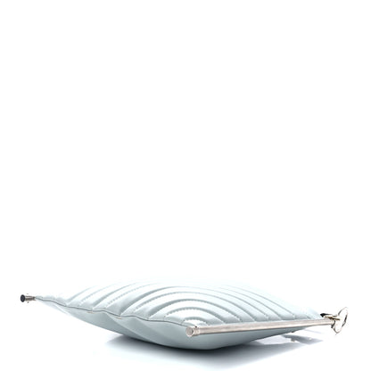 Chloe Smooth Calfskin Quilted Medium Roy Clutch Airy Grey 10 of 12