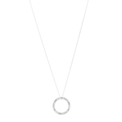 Tiffany Sterling Silver 1837 Circle Pendant Necklace 1 of 5