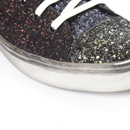 Saint Laurent Rubber Glitter Mens Bedford Hightop Sneakers 42 Multicolor 10 of 11