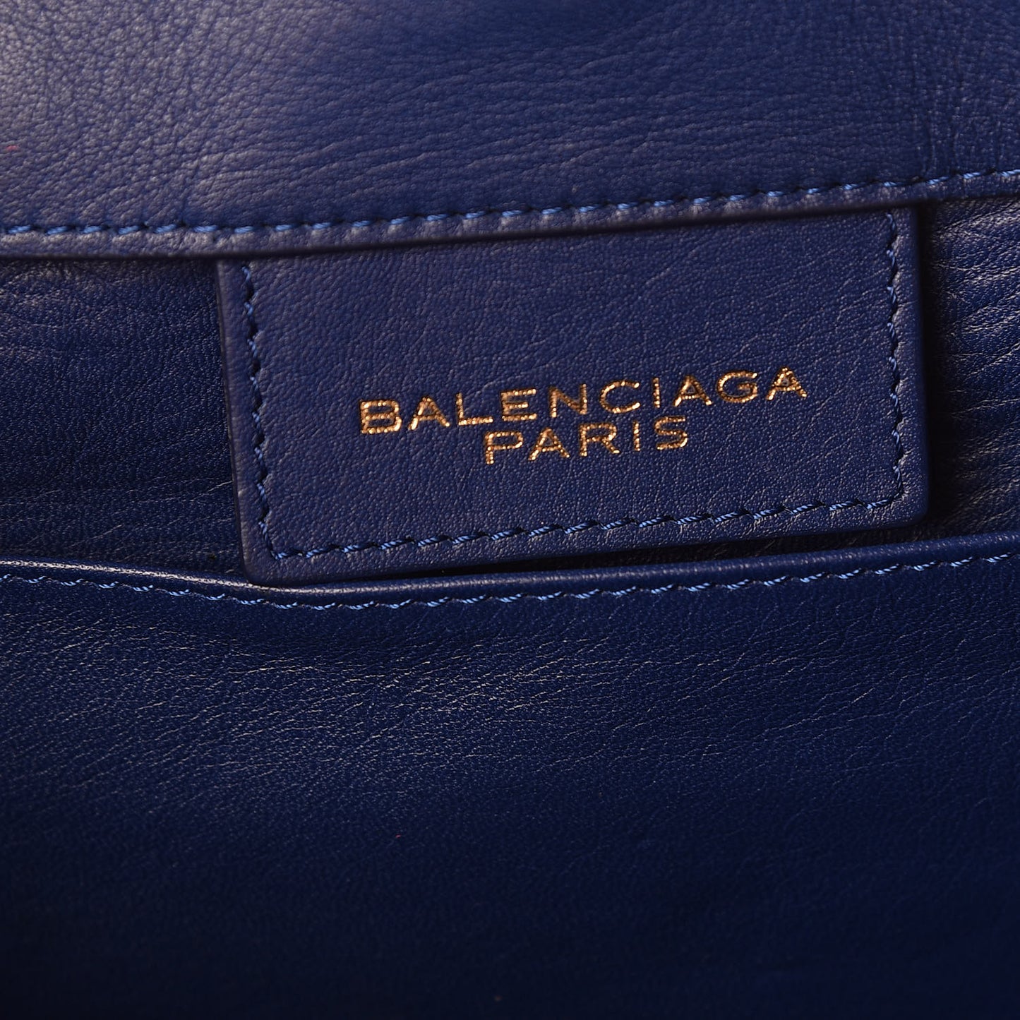 Calfskin Papier Mini A4 Tote Bleu Mineral