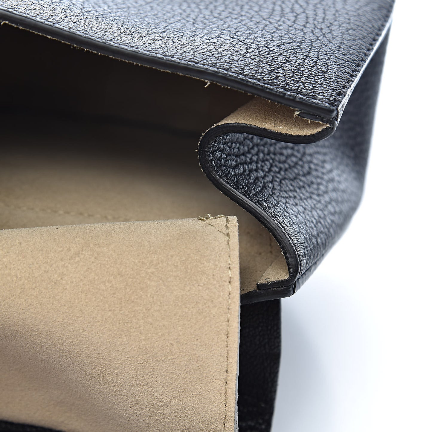 Grained Lambskin Drew Shoulder Bag Black