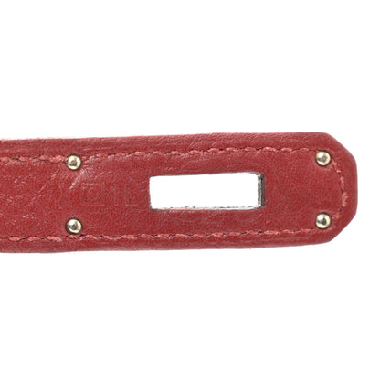 Hermes Taurillon Clemence Jypsiere 28 Marron D'Inde Rouge H 6 of 12
