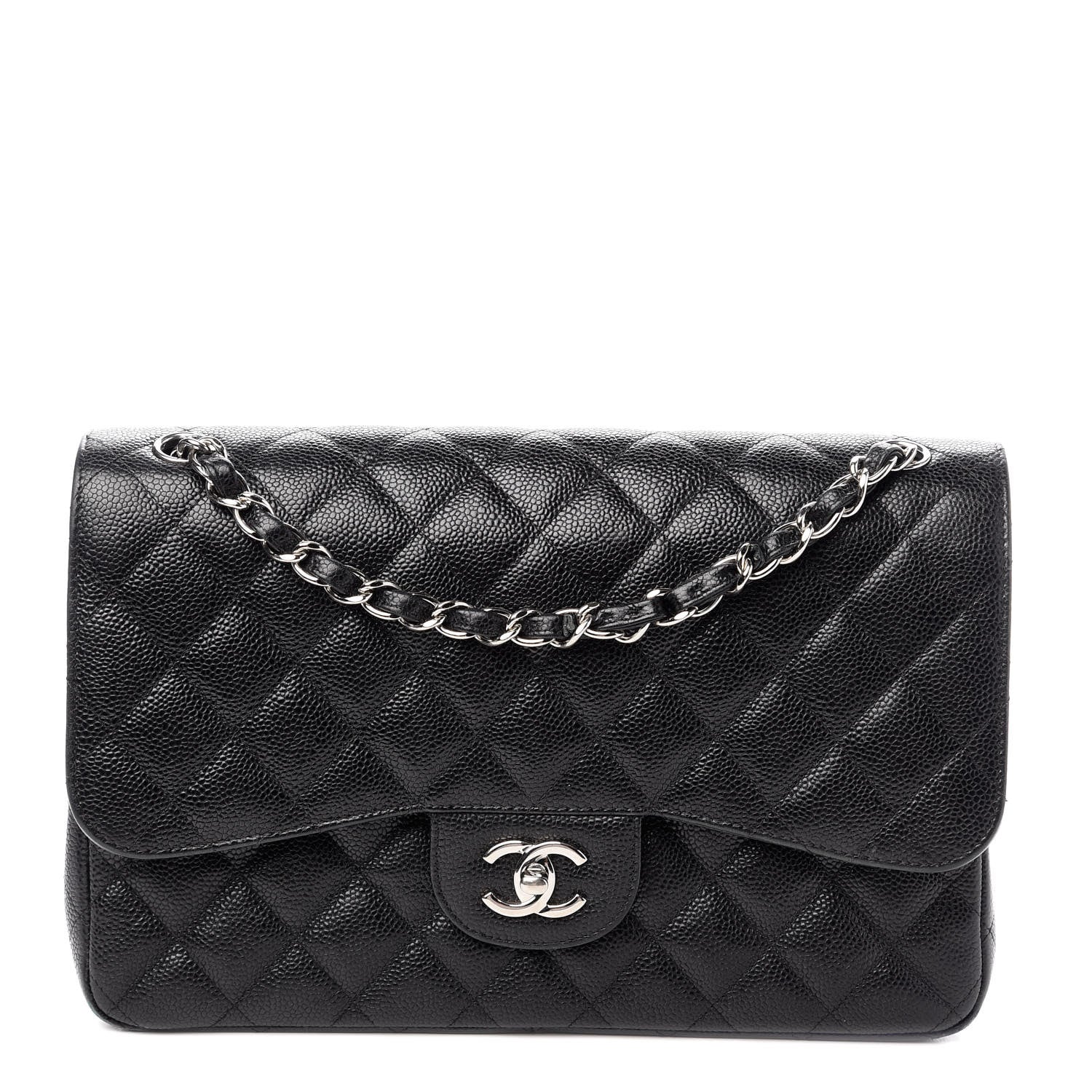 Chanel Caviar Quilted Jumbo Double Flap Black 1 of 13