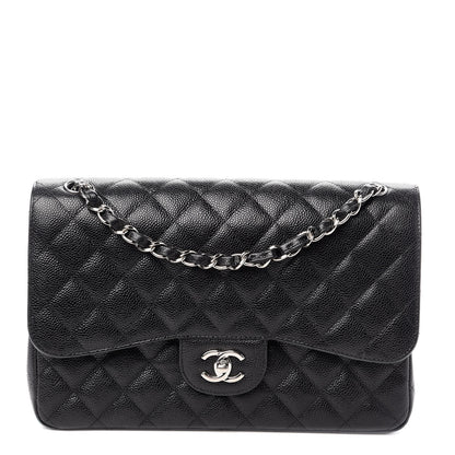 Chanel Caviar Quilted Jumbo Double Flap Black 1 of 13