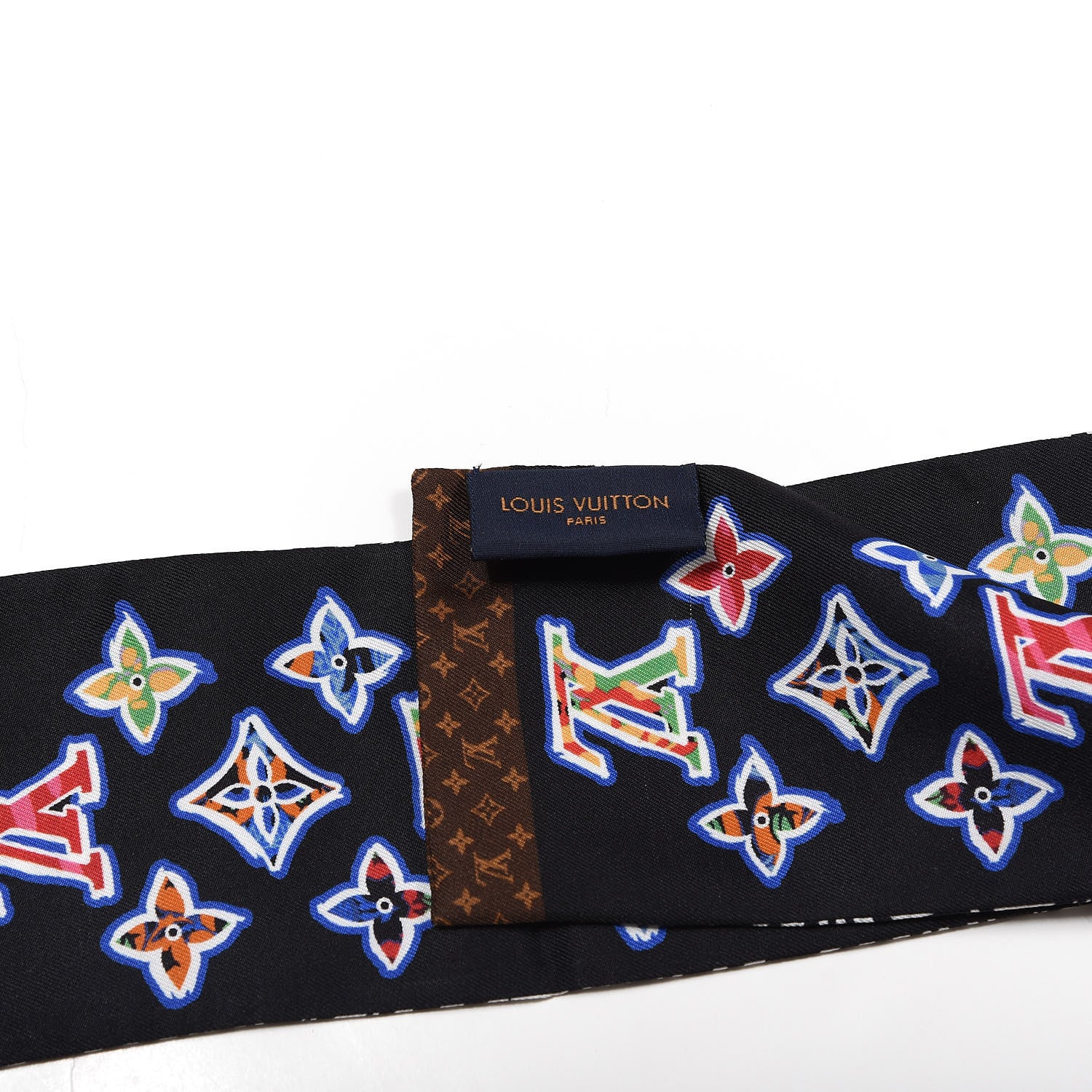 Louis Vuitton Silk Monogram ABC Bandeau Black 2 of 5