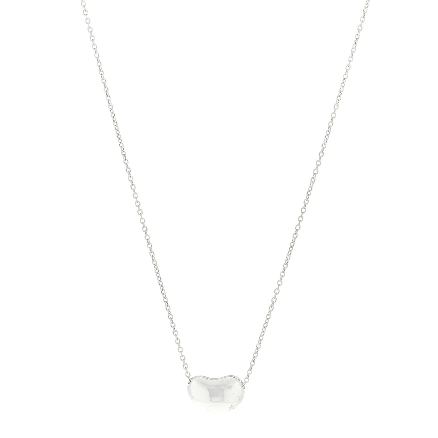 Sterling Silver 12mm Elsa Peretti Bean Pendant Necklace