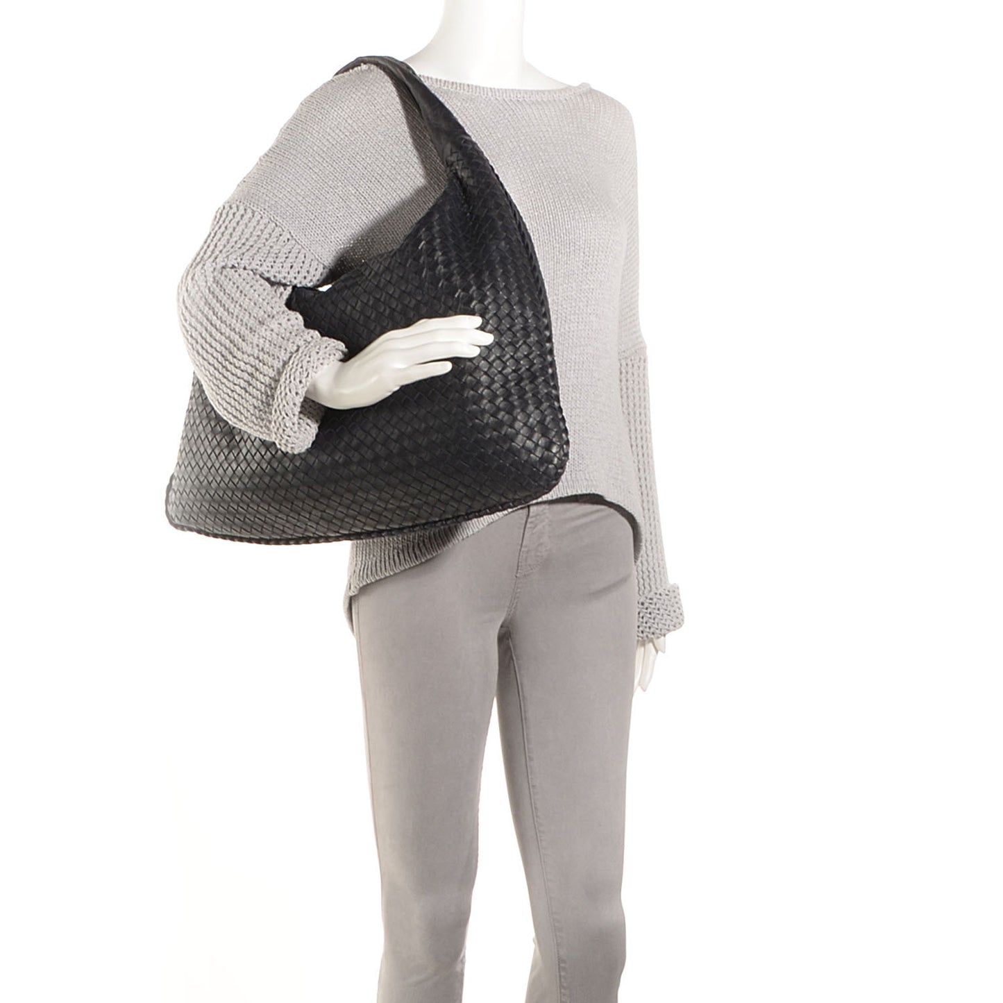 Nappa Intrecciato Maxi Veneta Hobo Tourmaline