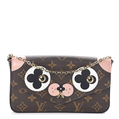Louis Vuitton Monogram Valentine Dog Pochette Felicie Chain Wallet 1 of 9