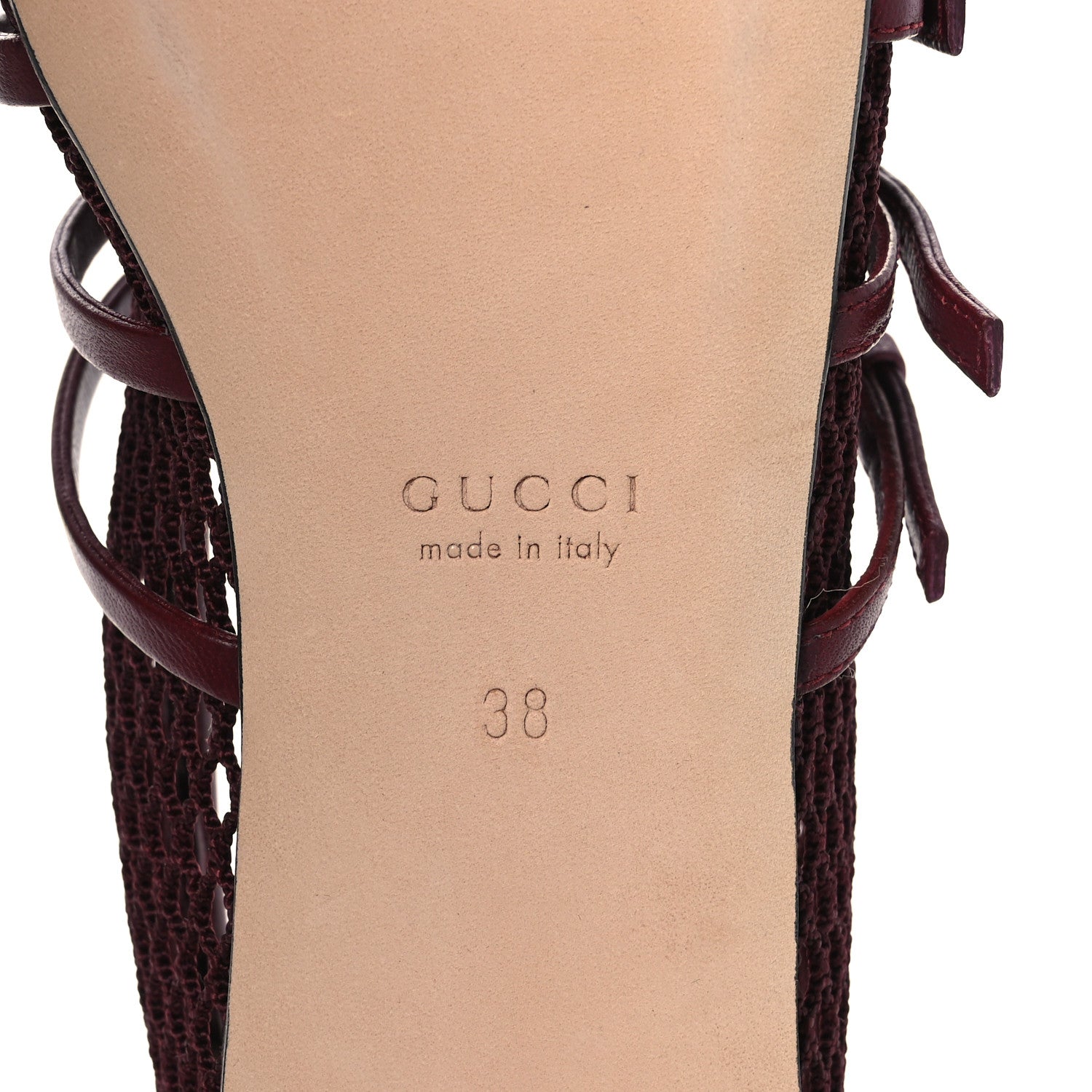 Gucci Video Net Nappa Horsebit Ballerina Flats 38 Rosso Ancora 8 of 10