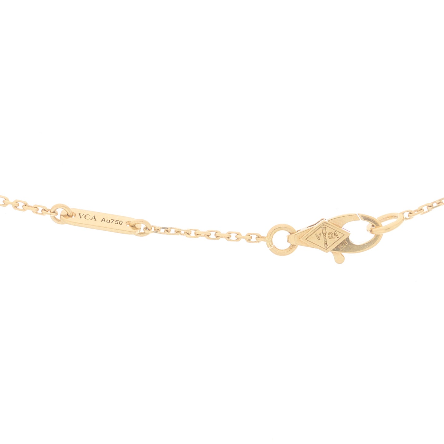 18K Yellow Gold Mother of Pearl Sweet Alhambra Pendant Necklace