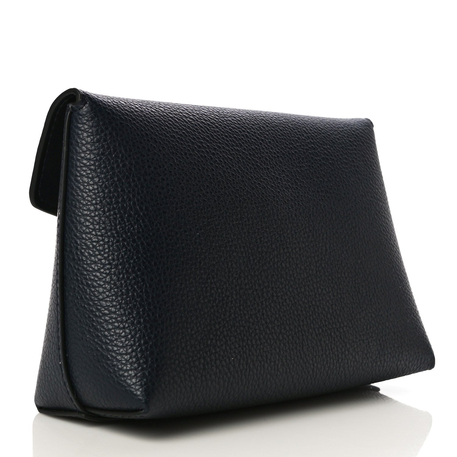 Mulberry Classic Grain Calfskin Darley Cosmetic Pouch Bright Navy 3 of 9