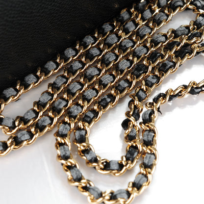 Chanel Caviar Timeless CC Wallet On Chain WOC Black 3 of 10