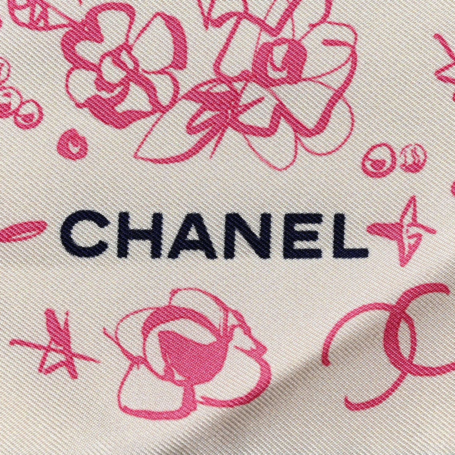 Chanel Silk CC Floral Square Scarf Multicolor 2 of 4