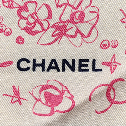 Chanel Silk CC Floral Square Scarf Multicolor 2 of 4