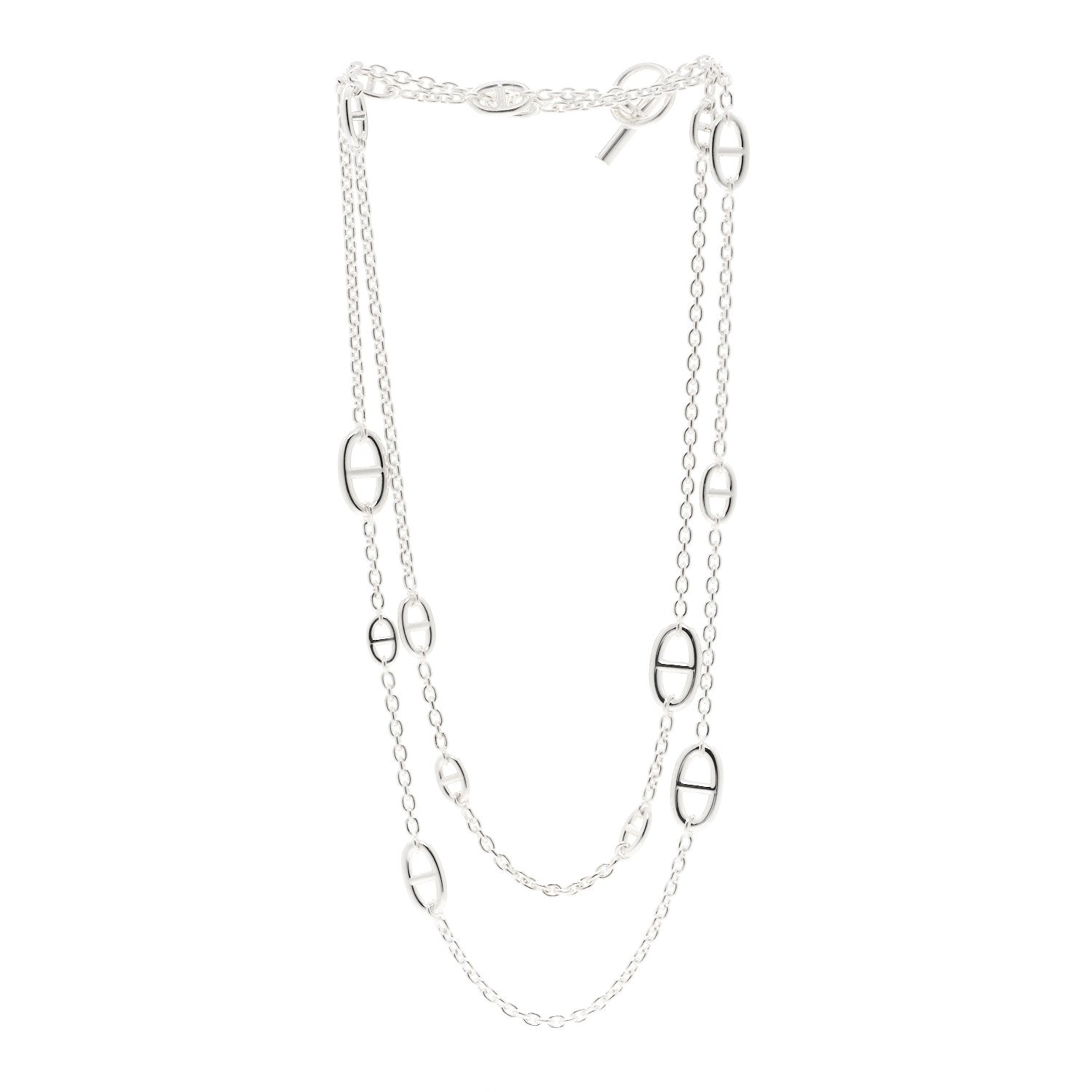 Hermes Sterling Silver Farandole Necklace 120 3 of 6