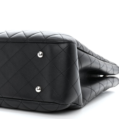Chanel Calfskin Quilted Large Turn Lock Shopping Tote Black 10 of 11