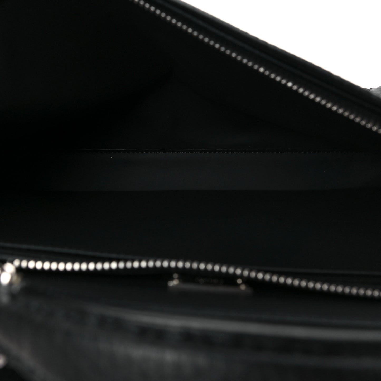 Cuoio Romano Selleria Vitello Grace Glazed Fabric FF 1974 Large Peekaboo Iconic Essential Satchel Black