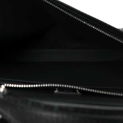 Fendi Cuoio Romano Selleria Vitello Grace Glazed Fabric FF 1974 Large Peekaboo Iconic Essential Satchel Black 5 of 7