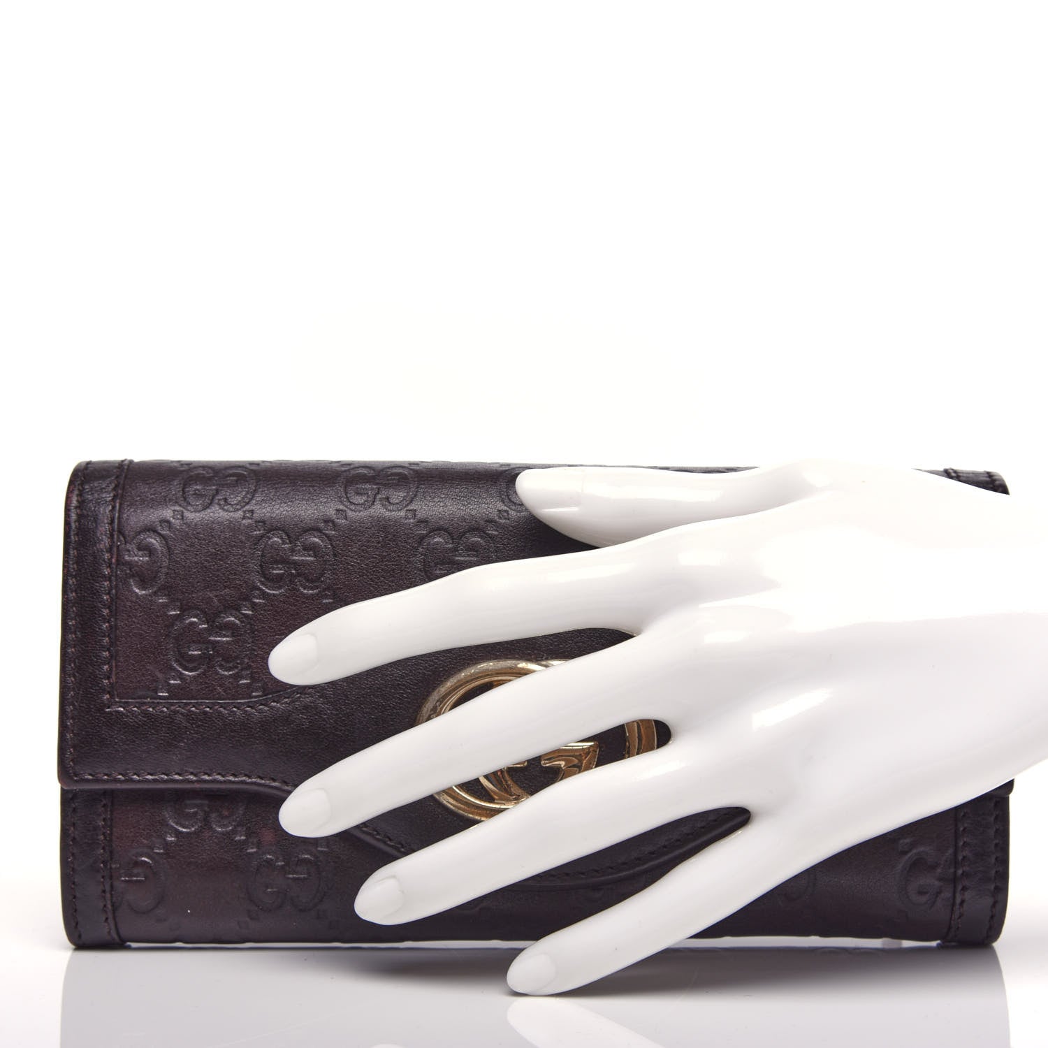 Gucci Guccissima Sukey Continental Wallet Purple 3 of 12