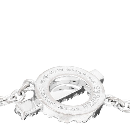 Hermes 18K White Gold Diamond Finesse Bracelet SH 3 of 4