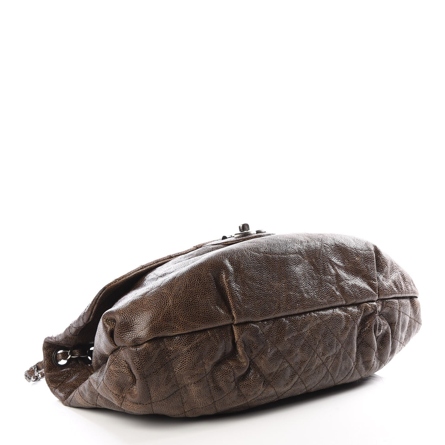 Chanel Caviar Quilted Medium Elastic Flap Brown 3 of 9