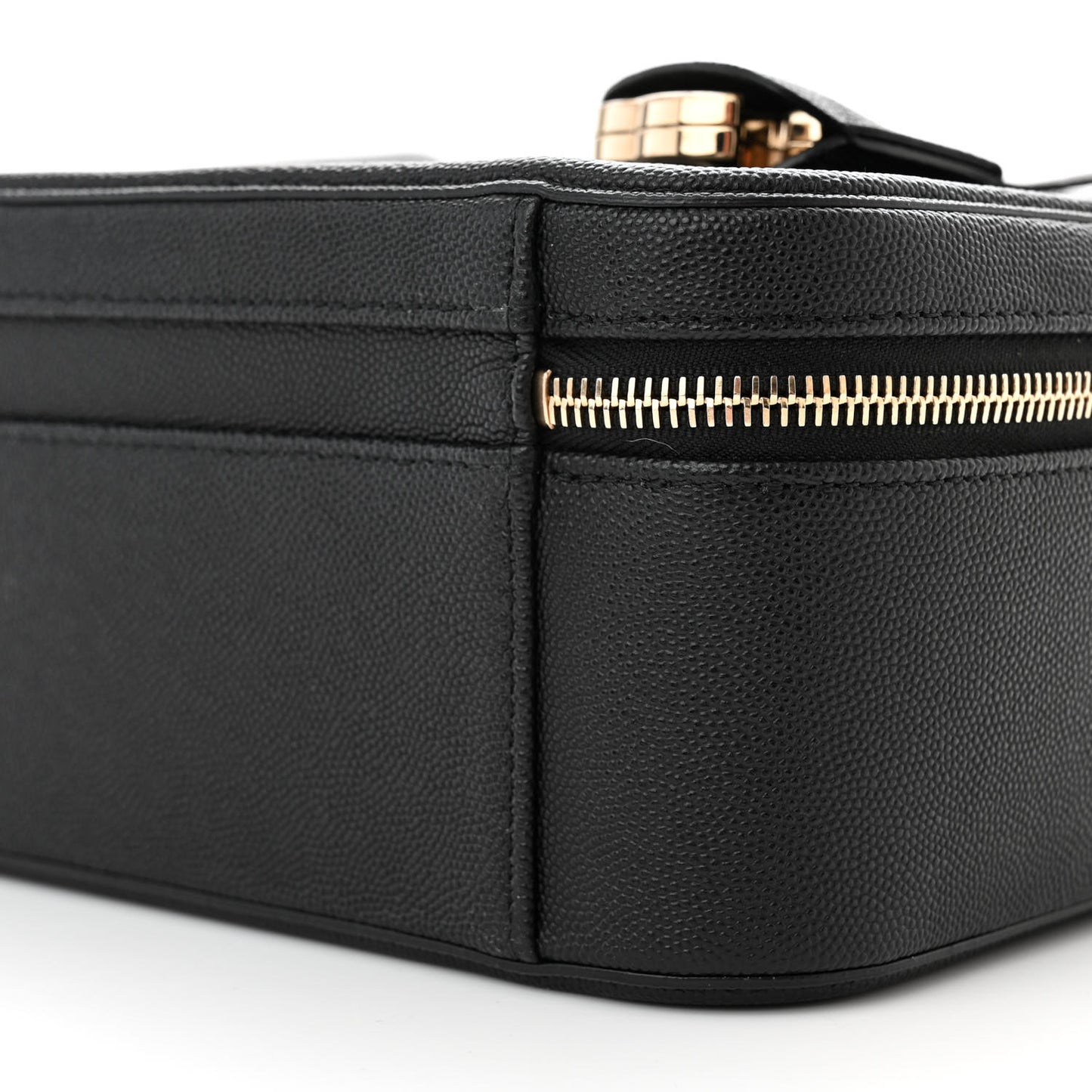Caviar Quilted Large CC Filigree Vanity Case Black