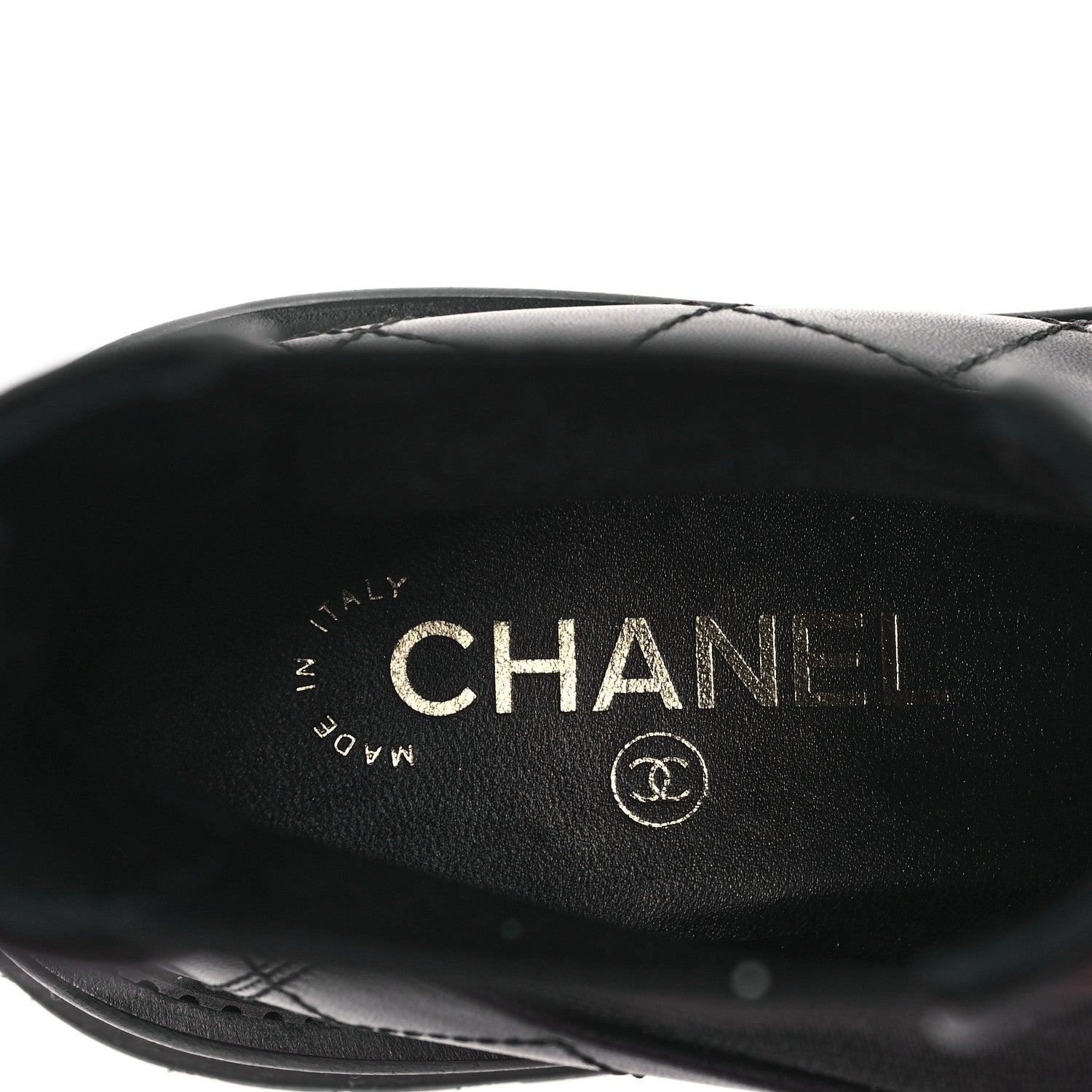 Chanel Calfskin Patent Cap Toe Quilted Short Boots 39.5 Black 7 of 8